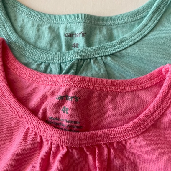 Lot of 3 Long Sleeve Shirts Tops Girls Size 4T Carters - Picture 8 of 9